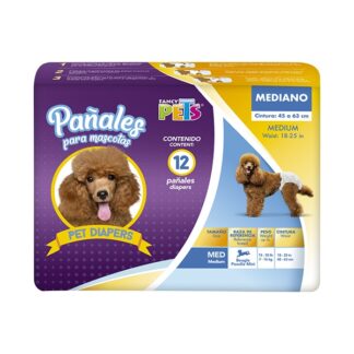 PAÑALES MED PARA PERRO - 12 PZ.