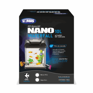 KIT NANO ACUARIO NEGRO C/LUZ LED 10 LT