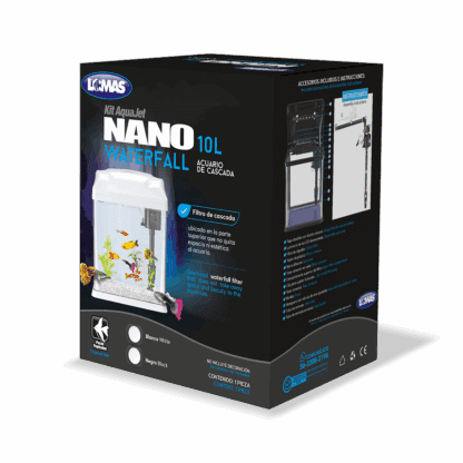 KIT NANO ACUARIO BLANCO C/LUZ LED 10 LT