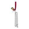 CORREA ROJA CON CADENA METALICA (4.0 MM) 120 CM
