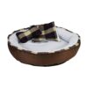 CAMA MED BLANCA CON FRAZADA Y JUGUETE