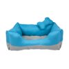 CAMA RECTANGULAR BICOLOR AZUL Y GRIS