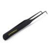 Pinza acero inox DYMAX anodizado negro curva.