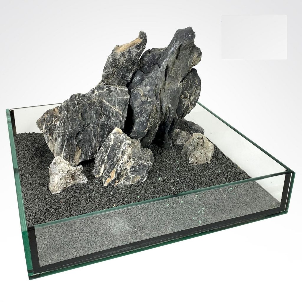 Roca Seiryu Negra Scenery Black Aquarium Rock, kit 120L. Acuario