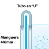 Glass U Tube 20 mm, conectores de cristal en"U" para  CO2 y/o aire. - Image 3