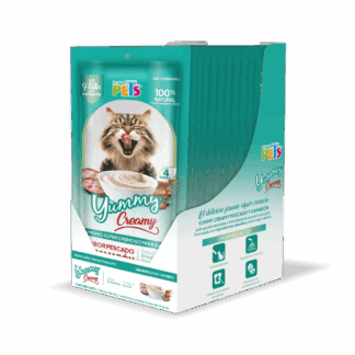 YUMMY CREAMY P/GATO PESCADO Y CAMARON - 12 PZAS