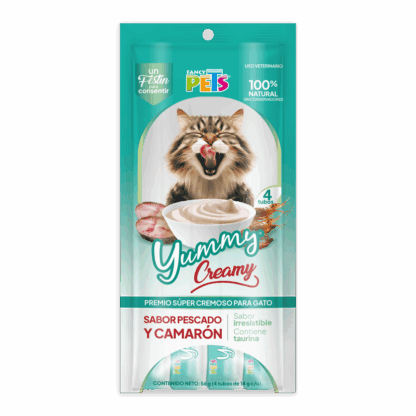 YUMMY CREAMY P/GATO PESCADO Y CAMARON - 12 PZAS - Image 3