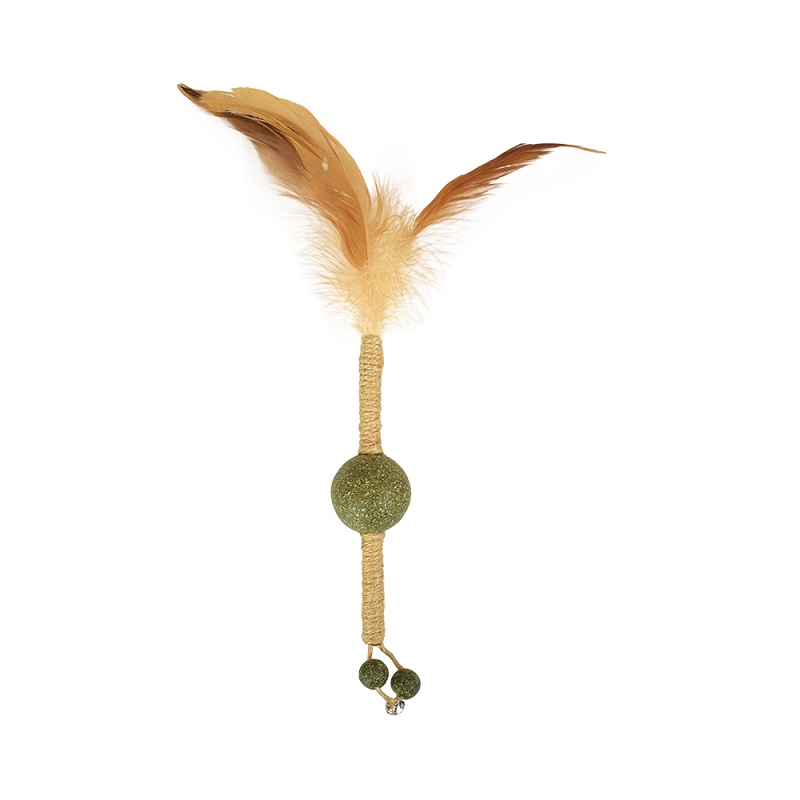 JUGUETE TOTEM DE MATATABI Y CATNIP CON PLUMAS