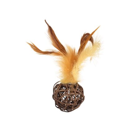 JUGUETE ESFERA DE CATNIP CON PLUMAS - Image 3