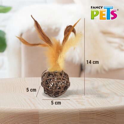 JUGUETE ESFERA DE CATNIP CON PLUMAS - Image 2