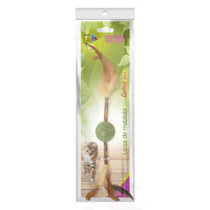 JUGUETE LANZA DE MATATABI Y CATNIP CON PLUMAS - Image 3
