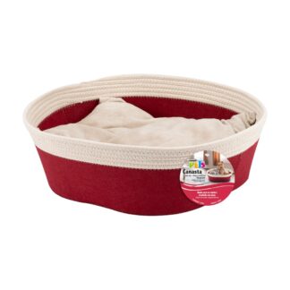 CANASTA DE TELA P/MASCOTA ROJO RUBI