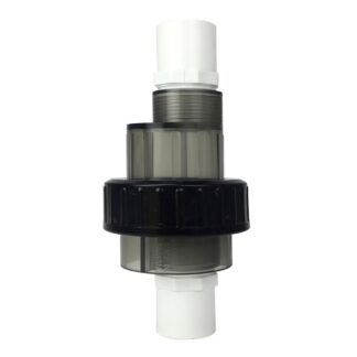 Válvula Check para PVC translúcido con entrada y salida en 1".