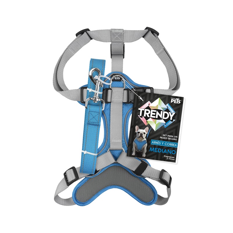 SET ARNES Y CORREA TRENDY MED AZUL.
