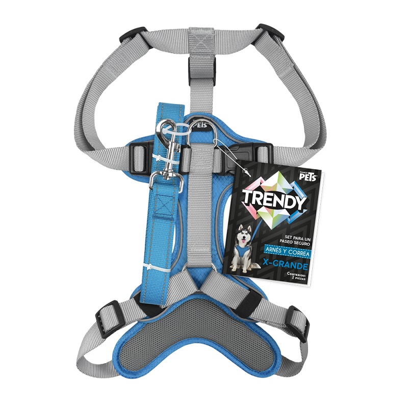 SET ARNES Y CORREA TRENDY XGDE AZUL.